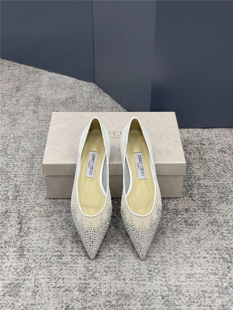 J1m*y Ch00 jc mesh hot D1am0nd high-heeled shoes