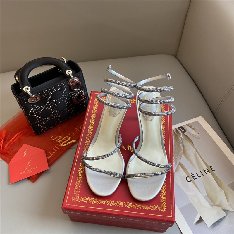 Rene Caovilla Dupe Snake Band Sandals