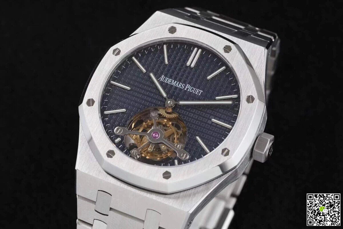 Replica Audemars P1g*et Royal Oak Tourbillon 26510ST.OO.1220ST.01 1:1 Best Edition R8 Factory Blue Dial