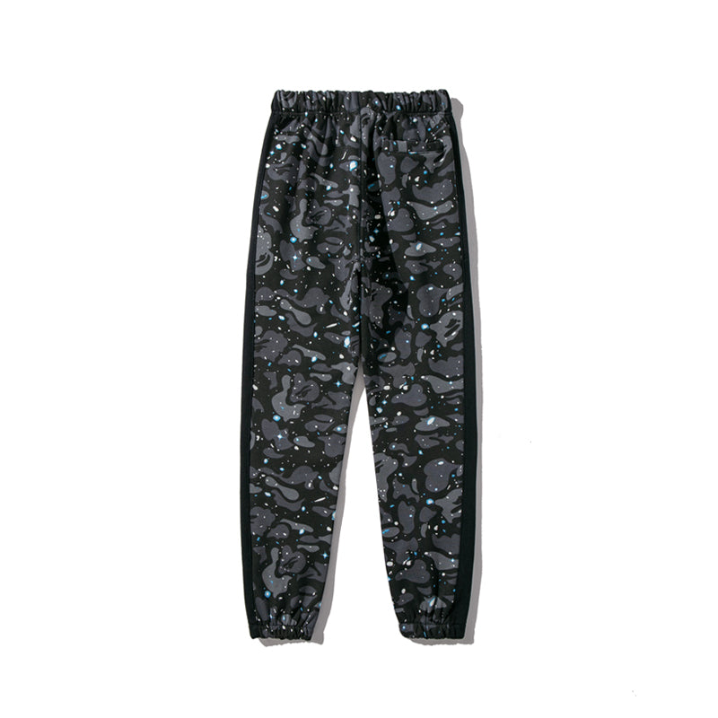 BAPE Shark Track Pants Sweatpants Black White HDCP8735