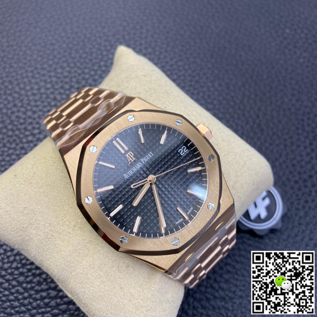 Replica Audemars P1g*et Royal Oak 15500OR.OO.1220OR.01 1:1 Best Edition ZF Factory Black Dial