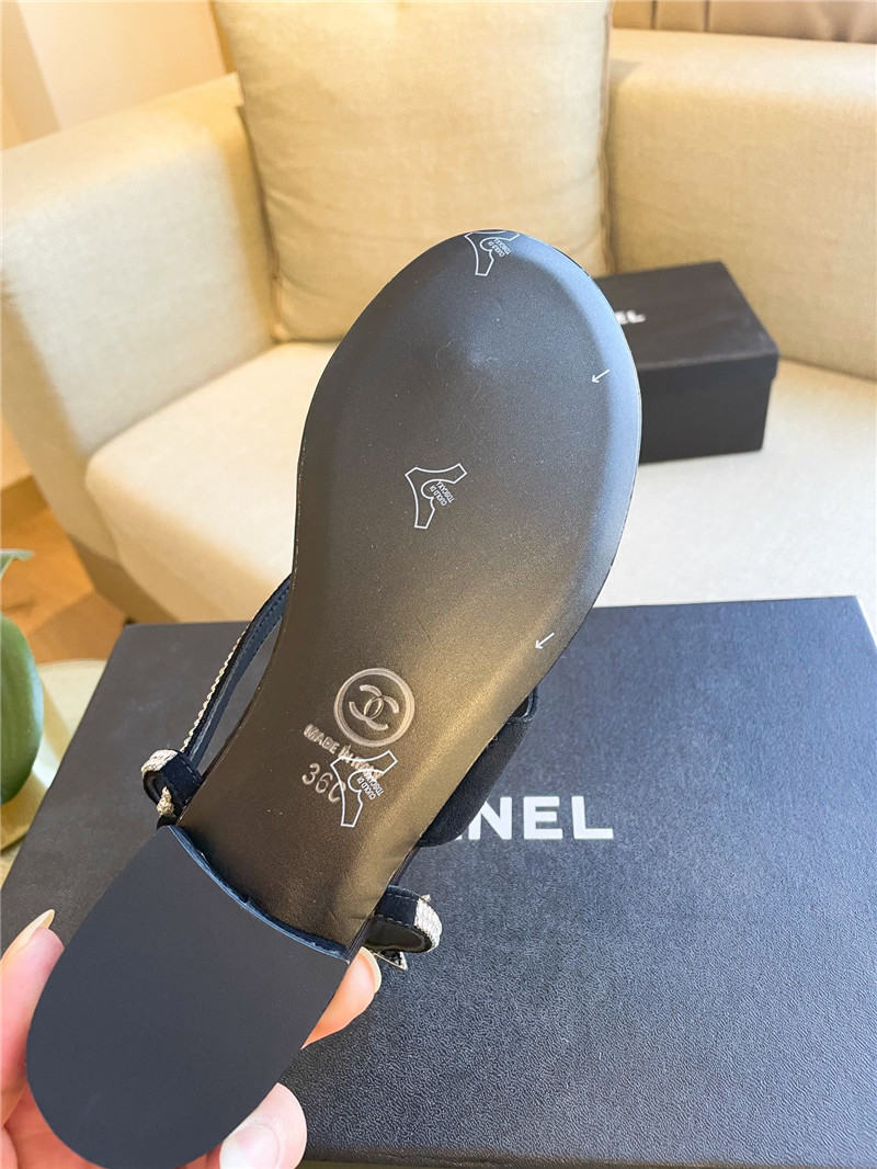 Ch**el Flat Dupes slippers