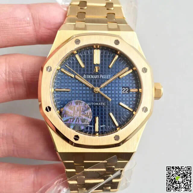 Replica Audemars P1g*et Royal Oak 15400OR 1:1 Best Edition JF Factory Blue Dial
