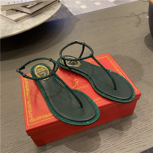 rene caovilla flat sandals