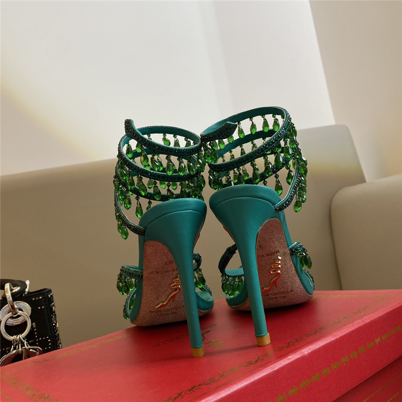Rene Caovilla Classic Snake Wrap Sandals