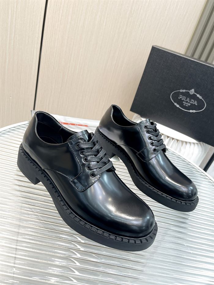 Pra*a MONOLITH BRUSHED LEATHER DERBY SHOES   PRS038