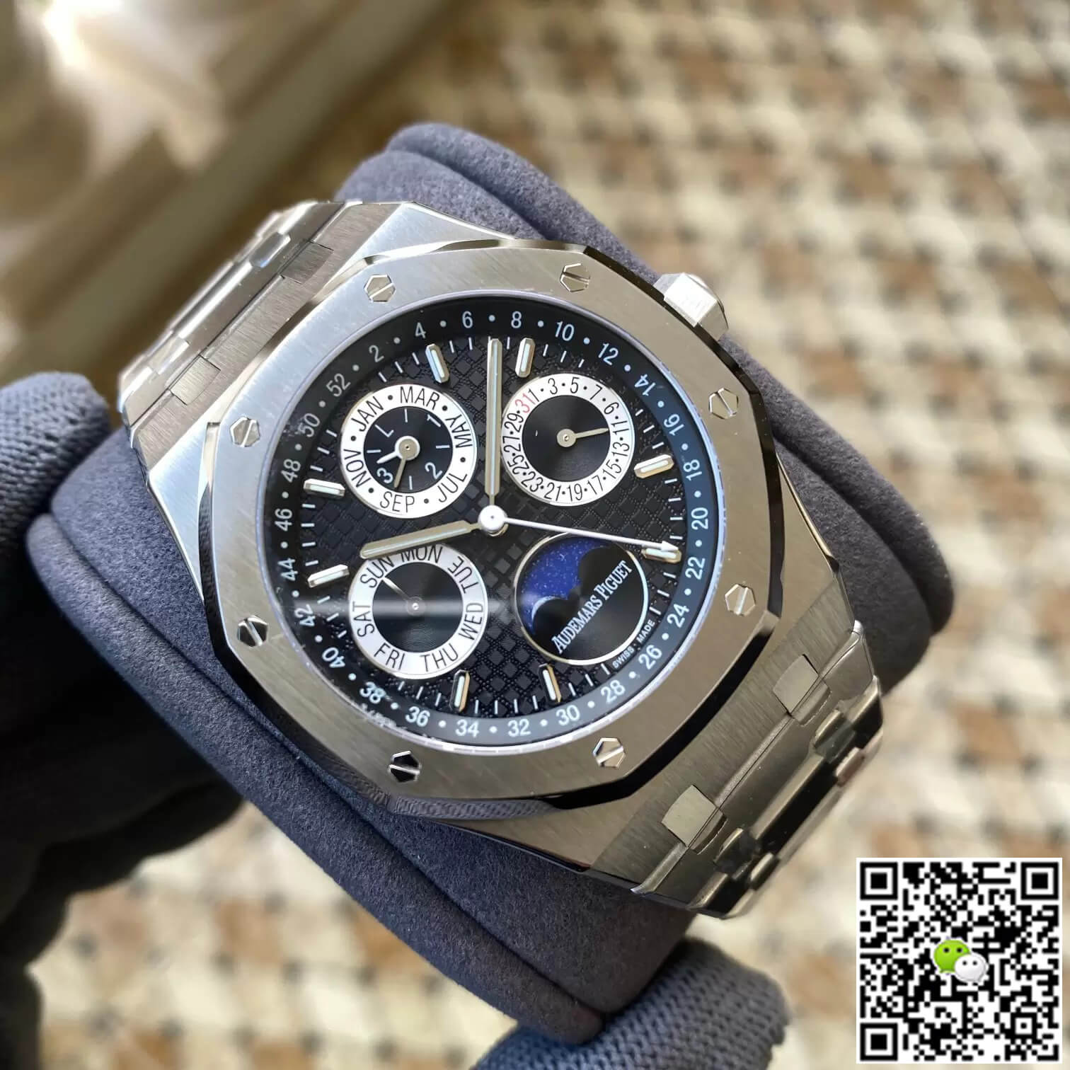 Replica Audemars P1g*et Royal Oak 26597PT.OO.1220PT.01 1:1 Best Edition APS Factory Black Dial