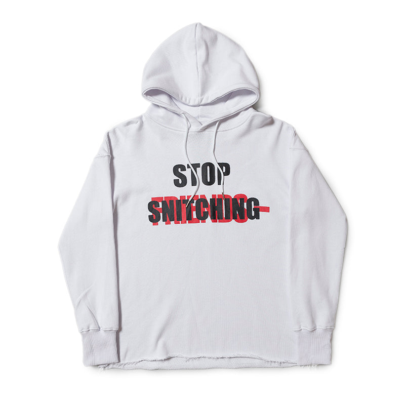 Vlone x Friends Hoodie Stop Snitching No Cap Sweatshirt 6005