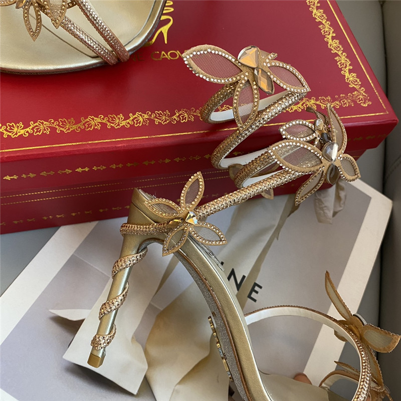 Rene Caovilla Heels Dupe latest butterfly strap high-heeled sandals