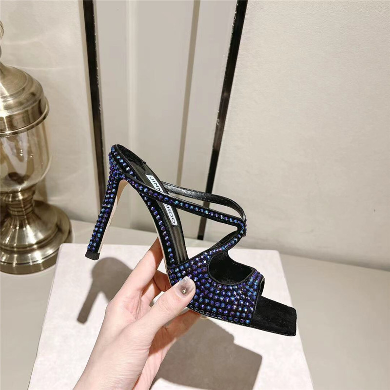 J1m*y Ch00 hot D1am0nd series high-heeled sandals