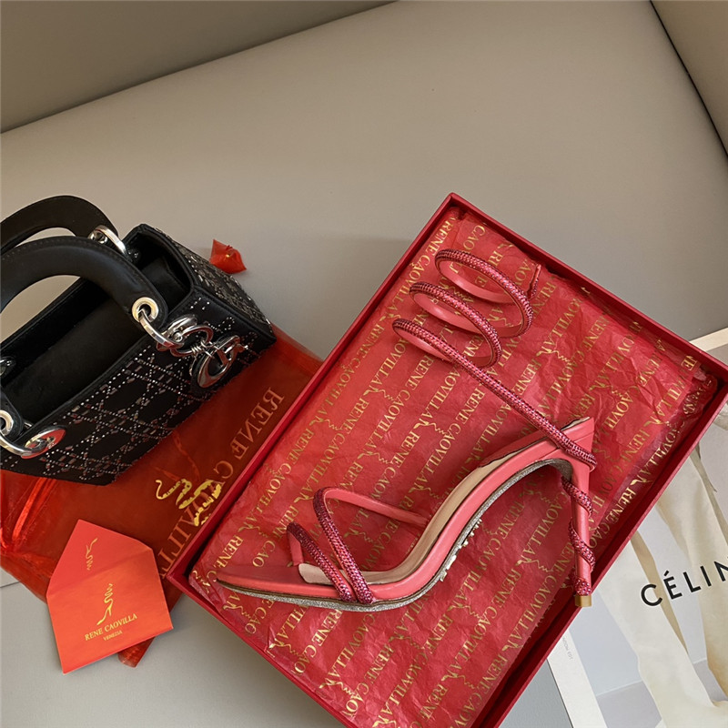 Rene Caovilla Dupe Snake Band Sandals