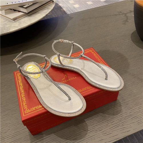 rene caovilla flat sandals