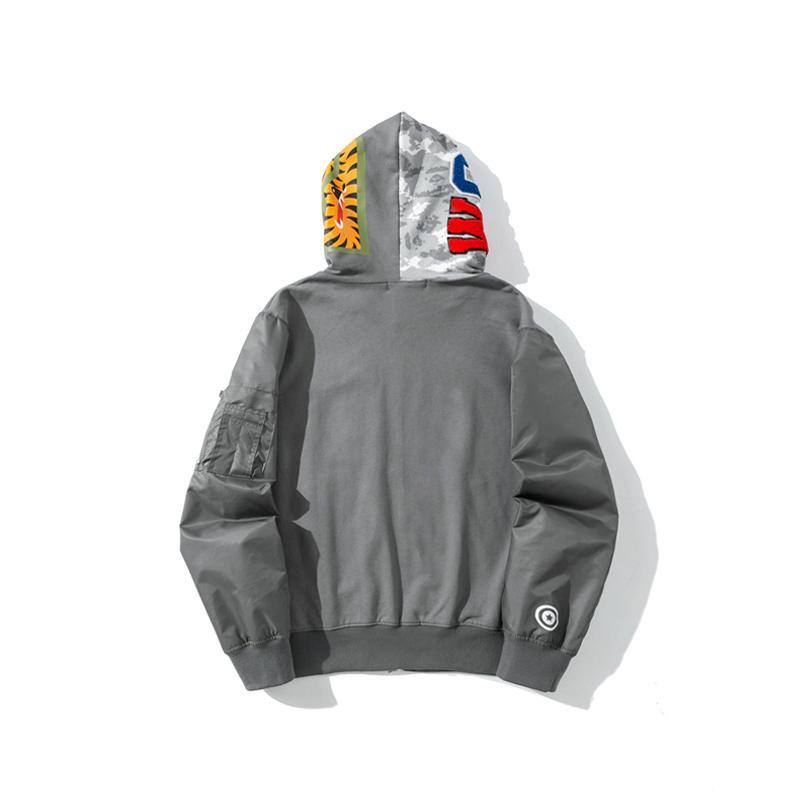 BAPE Digital Camo Military Shark Full Zip Hoodie
