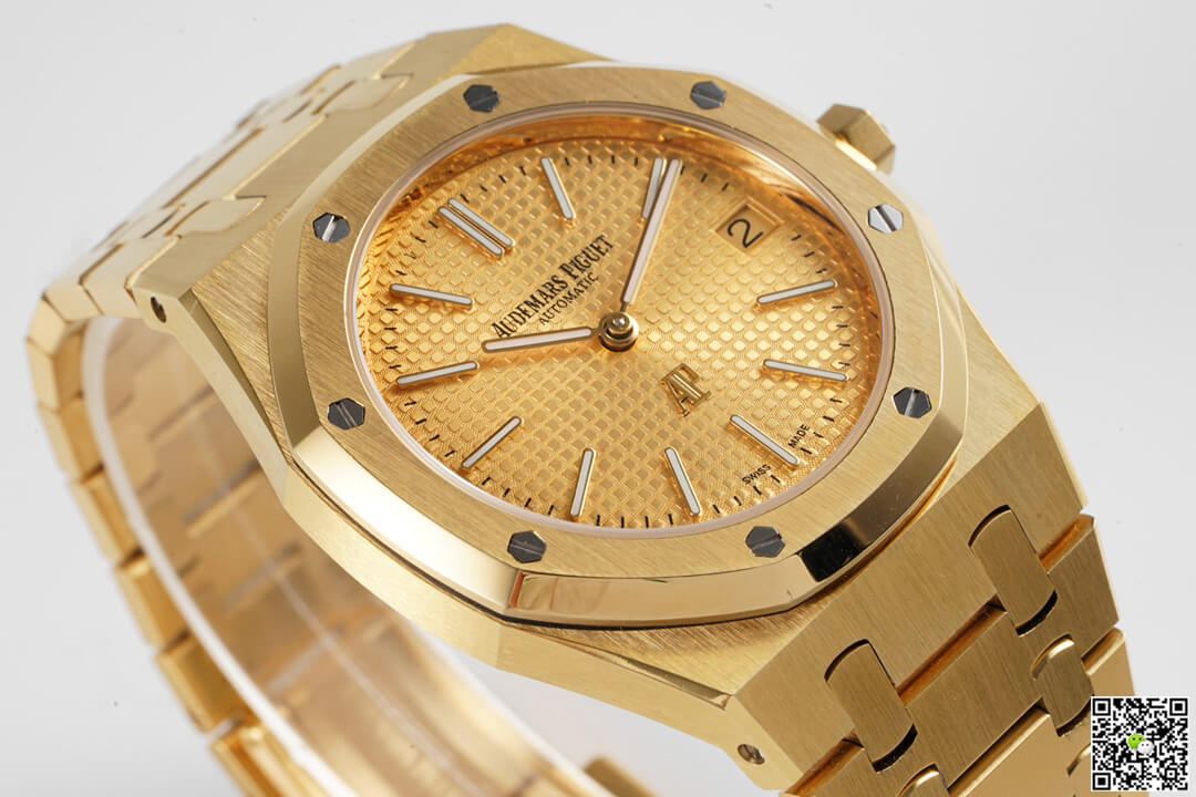 Replica Audemars P1g*et Royal Oak 15202BA.OO.1240BA.02 1:1 Best Edition KZ Factory Yellow Gold