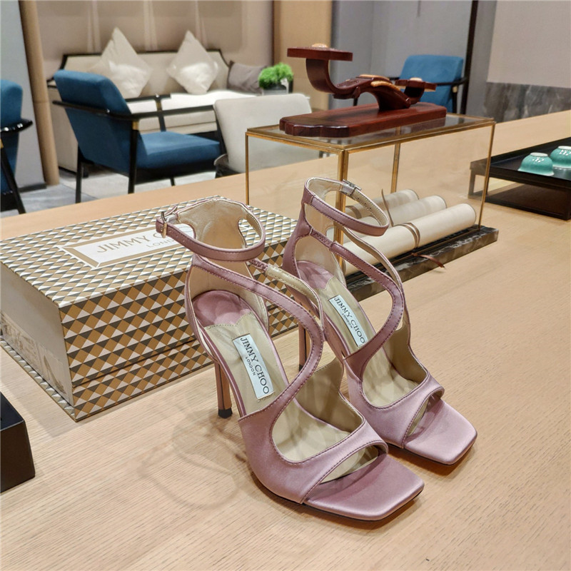J1m*y Ch00 heeled satin sandals