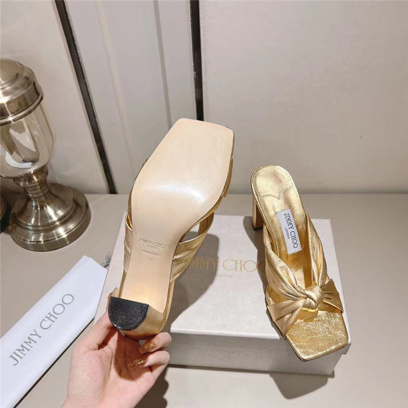 J1m*y Ch00 Block Heel Square Toe Pumps