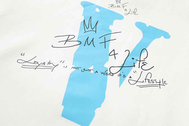 VLONE Big Meech BMF plus thickening White Hoodie