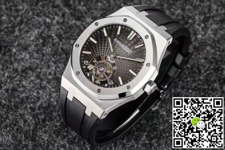 Replica Audemars P1g*et Royal Oak Tourbillon 1:1 Best Edition R8 Factory V3 Black Strap
