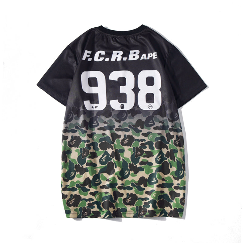 Bape x FCRB T Shirt Bape Camo Gradient Cotton Tee 1361