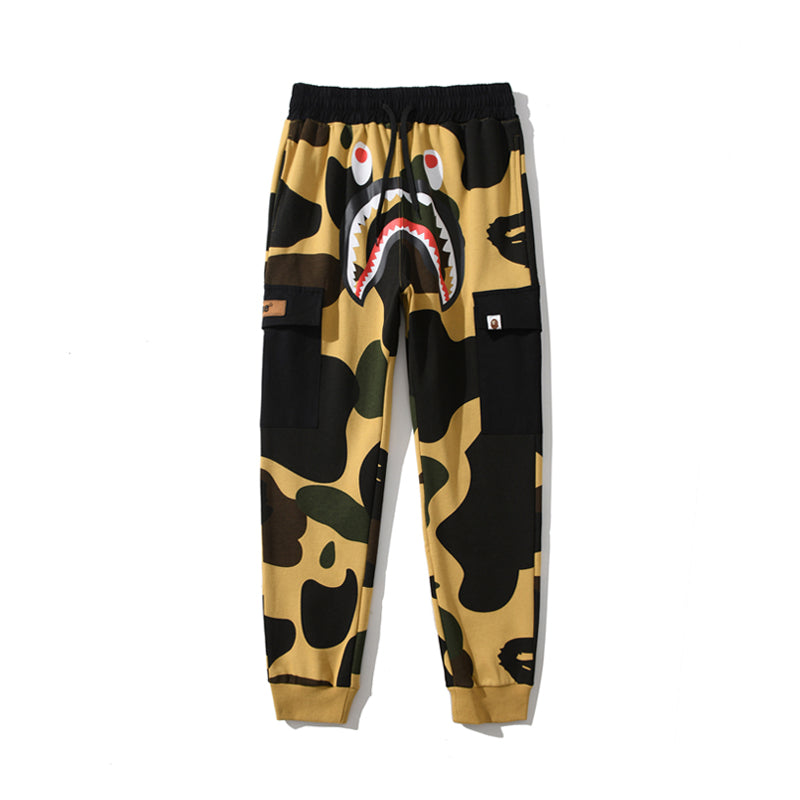 BAPE Camo Track Pants Sweatpants Green Yellow HDCP8732