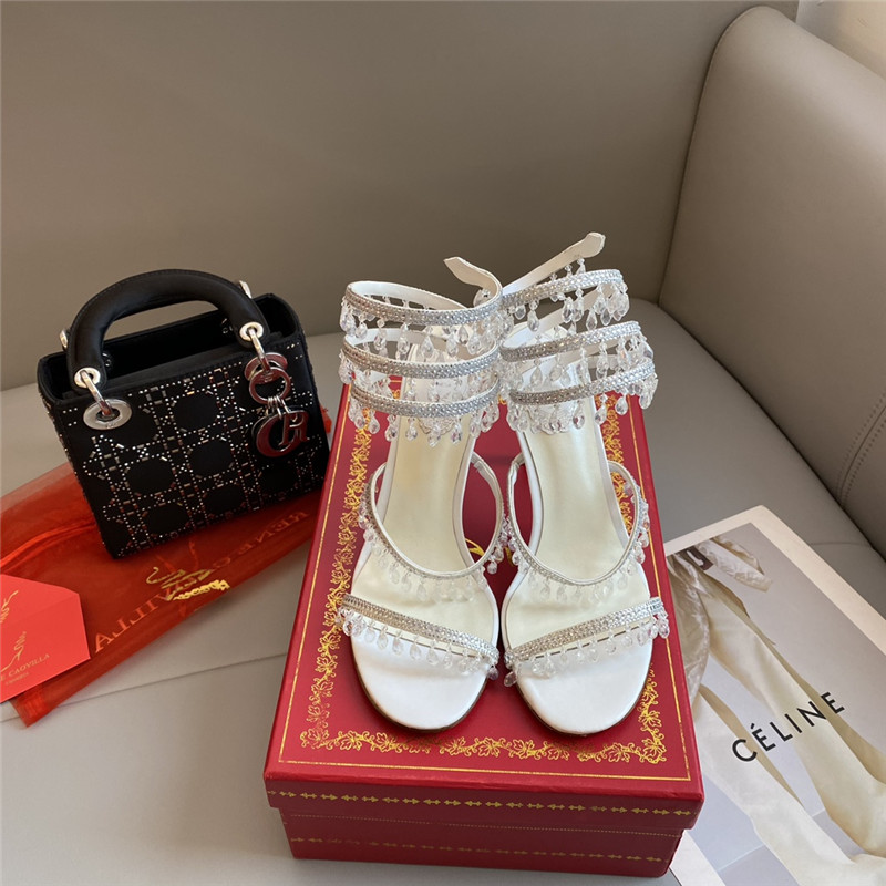 Rene Caovilla Classic Snake Wrap Sandals