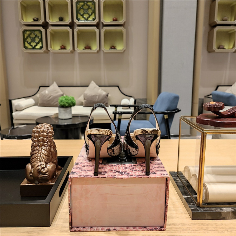 J1m*y Ch00 high-heeled hollow leather style pointed sandals