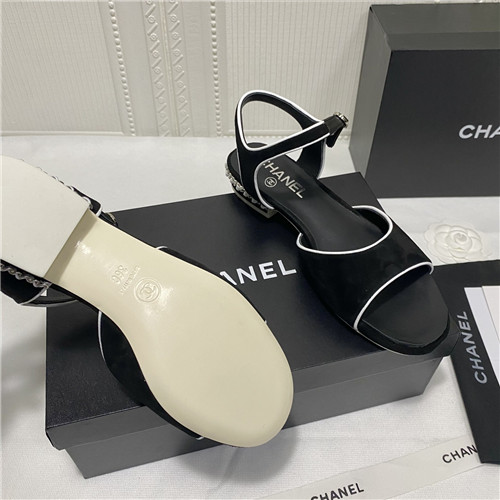 Ch**el flat sandals womens