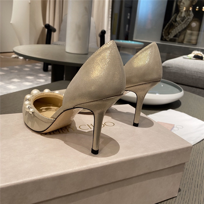 J1m*y Ch00 high heel pearl sandals