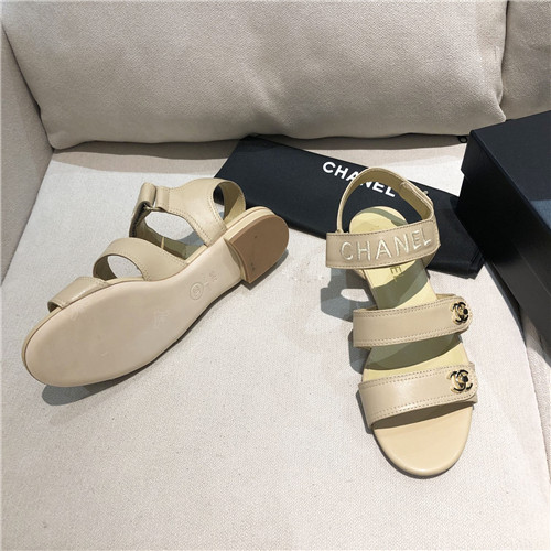 Ch**el flat sandals womens