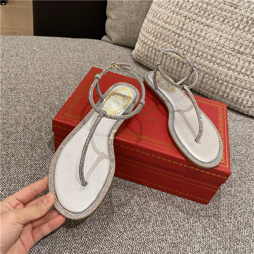 rene caovilla flat sandals