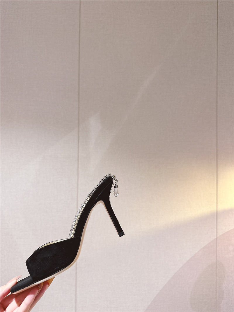 J1m*y Ch00 Pearl Heels Dupe Rhinestone Chain Heels