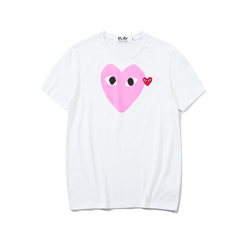 Comme Des Garcons Play Double Heart T Shirt 2303