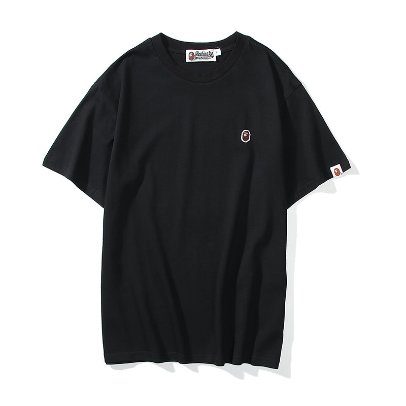 Bape Embroidered Ape Head Classic Cotton T Shirt 5083