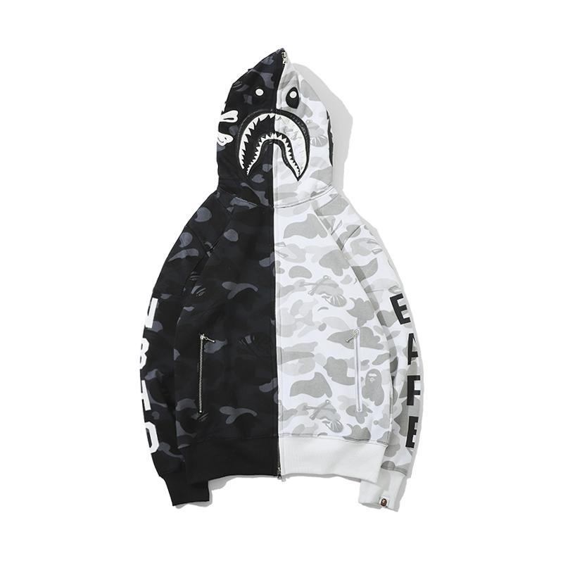 BAPE City Camo Half Shark Full Zip Hoodie