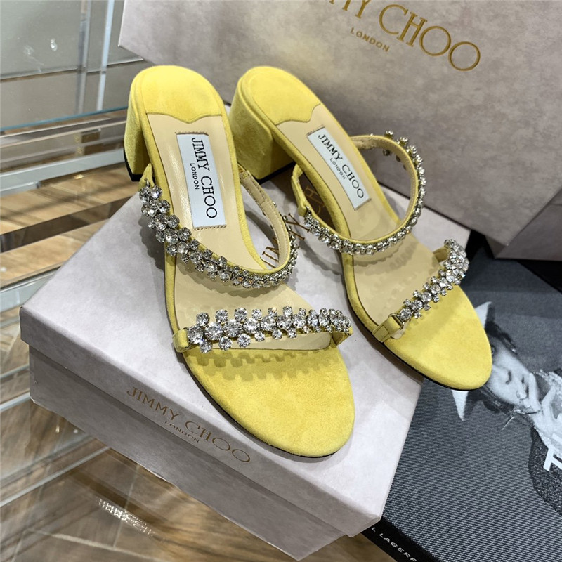 J1m*y Ch00 Pearl Heels Dupe Rhinestone Low Heel Sandals