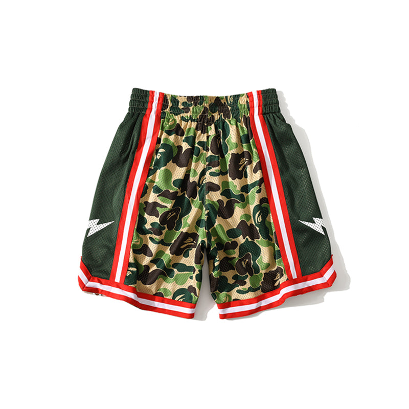 BAPE APE Shorts Camo Blue Red Green Black Pants HDCP8760