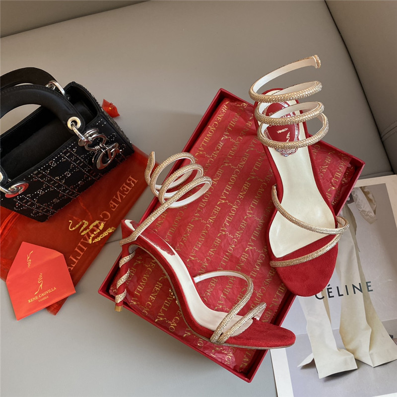 Rene Caovilla Dupe Snake Band Sandals