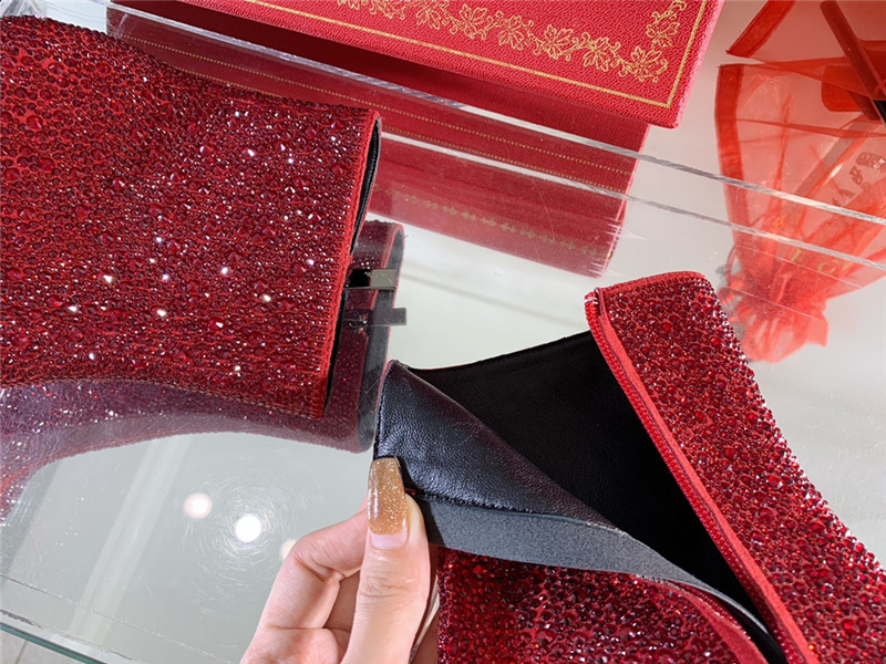 Rene Caovilla drilled pointed high heel booties