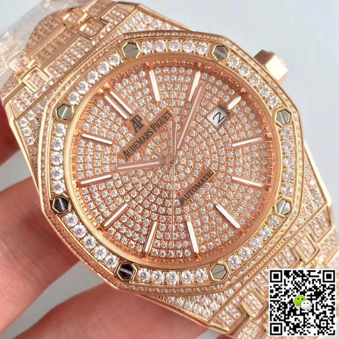 Audemars P1g*et Replica 1:1 Best Edition Swiss ETA3120 Rose Gold D1am0nd Dial