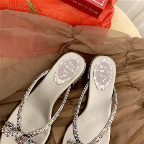 rene caovilla flat sandals