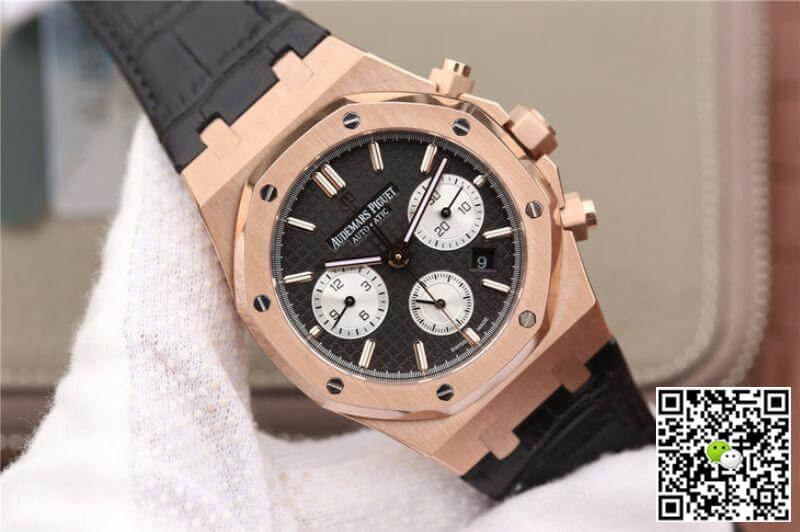 Replica Audemars P1g*et Royal Oak Chronograph 26331OR.OO.1220OR OM Factory 1:1 Best Edition Swiss ETA7750 Black Dial