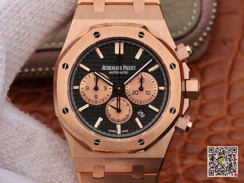 Replica Audemars P1g*et Royal Oak Chronograph 26331OR.OO.1220OR OM Factory Men Watches 1:1 Best Edition Swiss ETA7750 18K Rose gold on stainless steel bezel