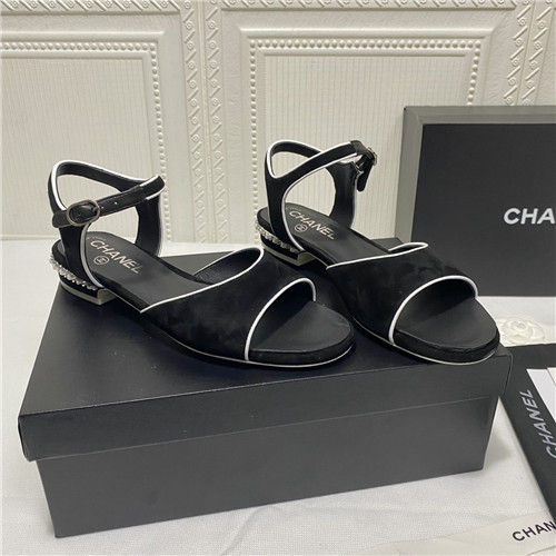 Ch**el flat sandals womens