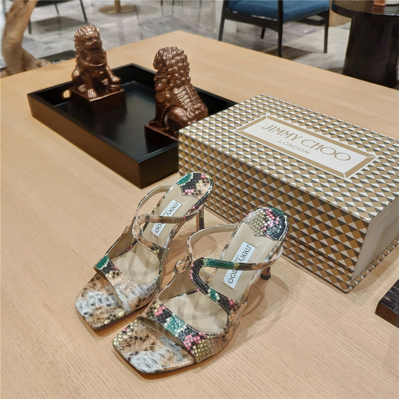 J1m*y Ch00 heeled satin sandals