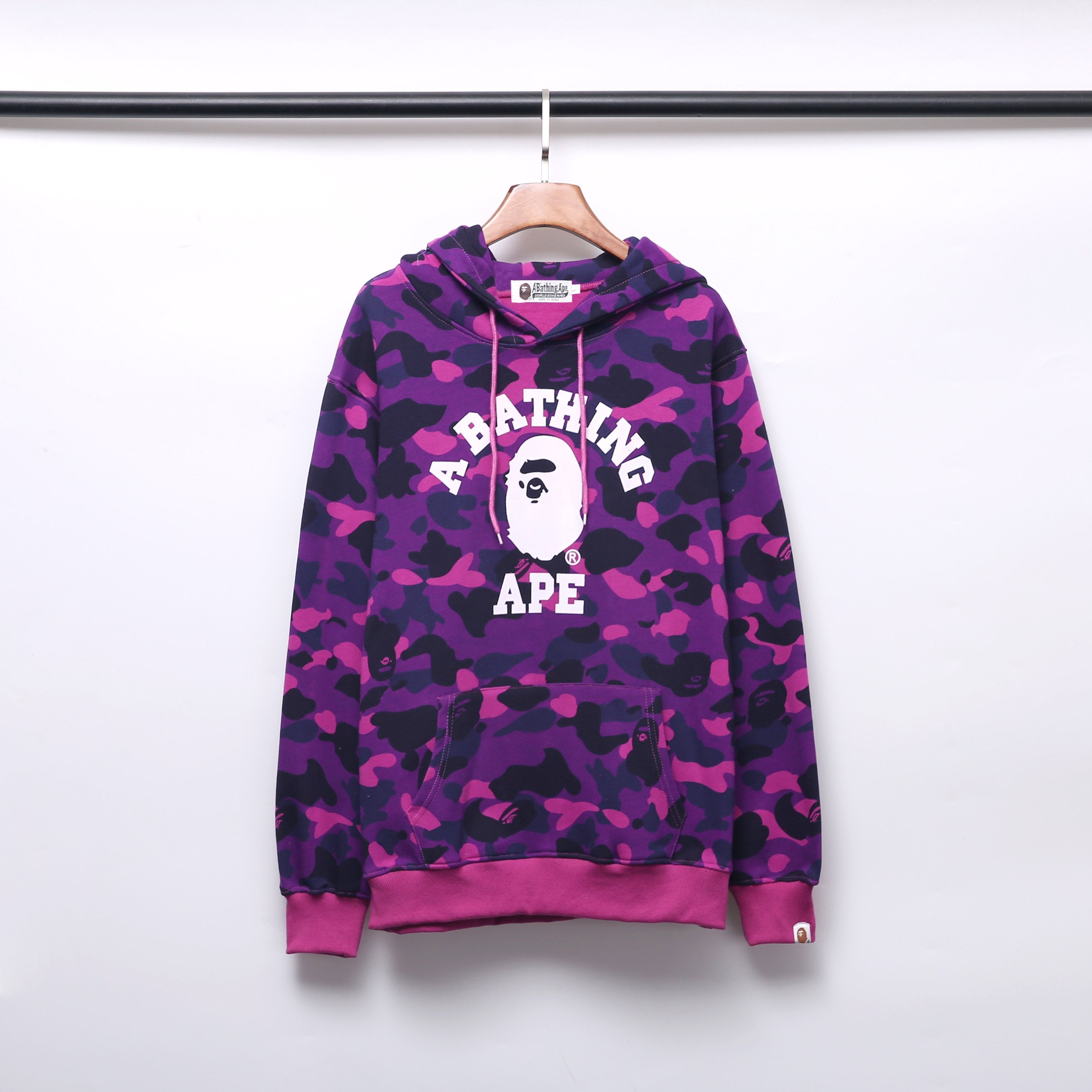 BAPE Color Camo College Pullover Hoodie
