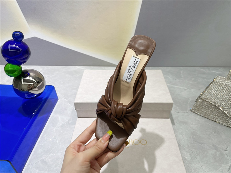 J1m*y Ch00 bow heels dupe square toe bow sandals