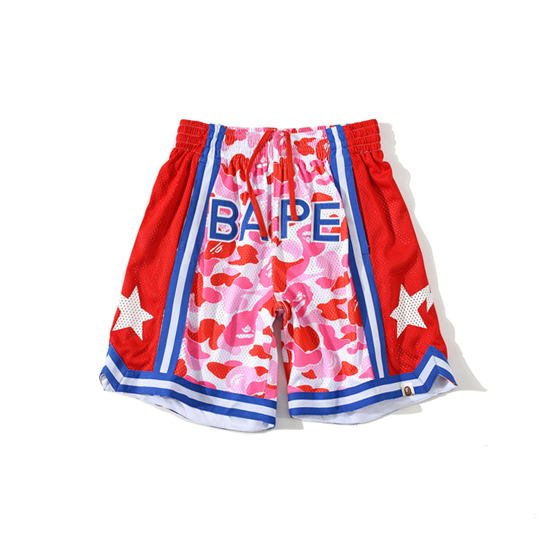BAPE APE Shorts Camo Blue Red Green Black Pants HDCP8760