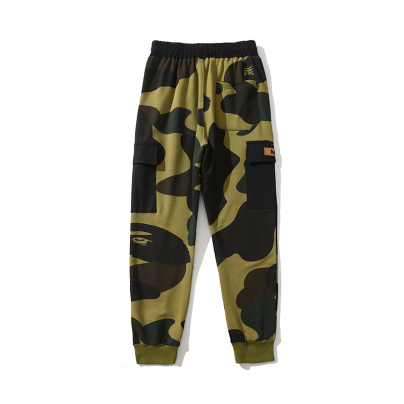 BAPE Camo Track Pants Sweatpants Green Yellow HDCP8732