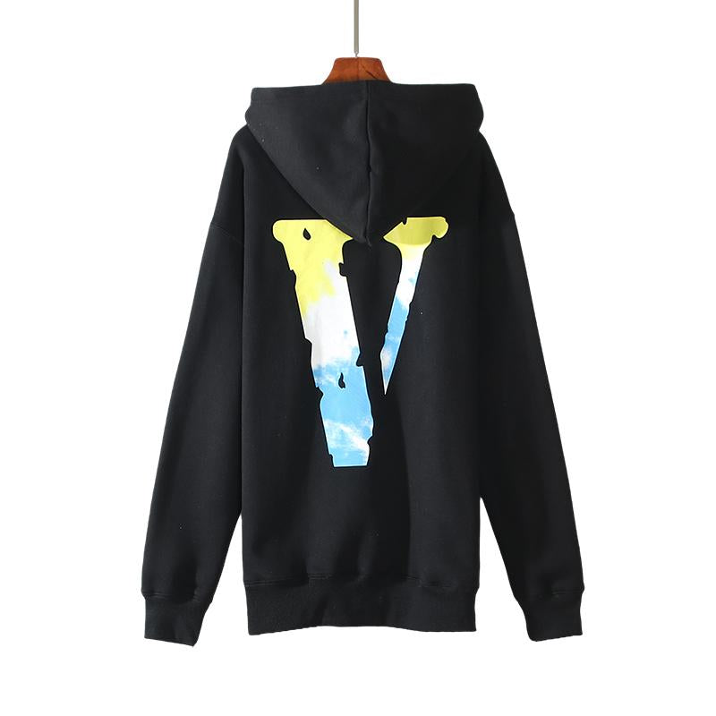 VLONE Staple Tie Dye plus Thickening Black Hoodie