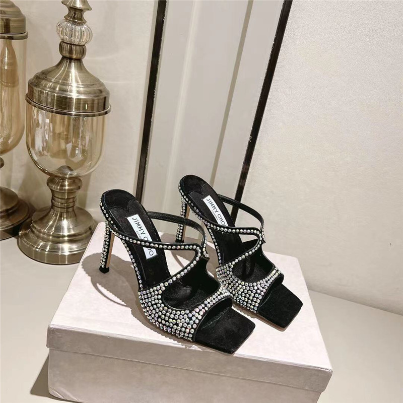 J1m*y Ch00 hot D1am0nd series high-heeled sandals